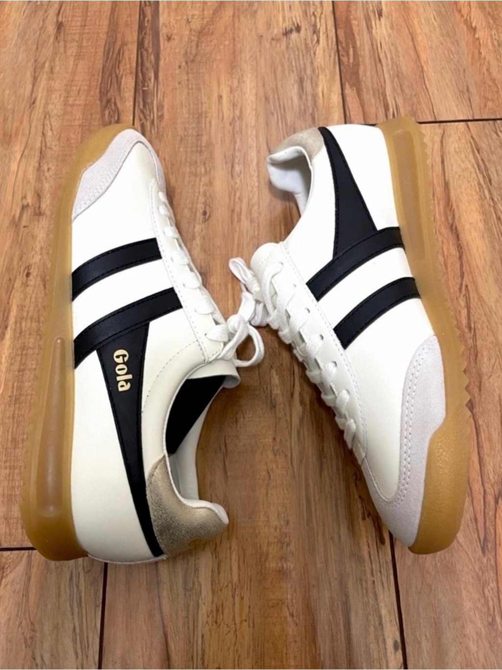 Gola Torpedo Sneaker With Black Stripes And Gum Sole — image 4 of 4